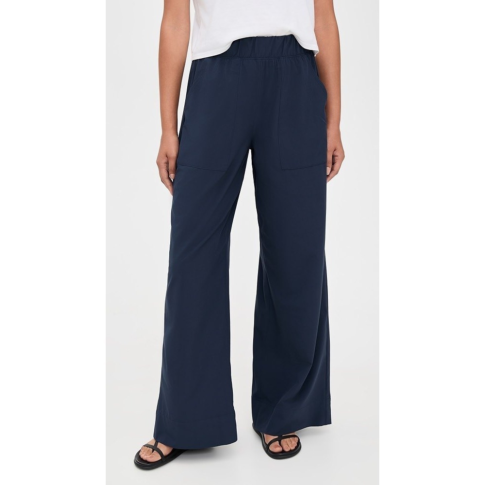 SPANX AirEssentials Wide Leg Pants 3X Petite Timeless Navy Pull On $118